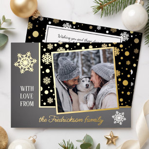 Classic Modern Love Seasons Greetings Gold