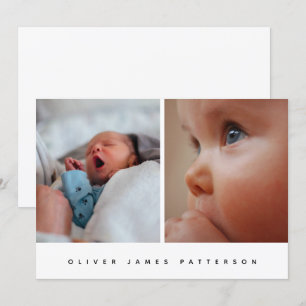 CLASSIC   Modern & Loving birth announcement card
