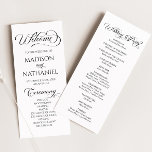 Classic Modern Minimal Minimalist Elegant Wedding Programme<br><div class="desc">This is a Classic Modern Minimal Minimalist Elegant Wedding Program!</div>