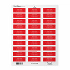 Classic Modern Minimal Red White Name Mail Address