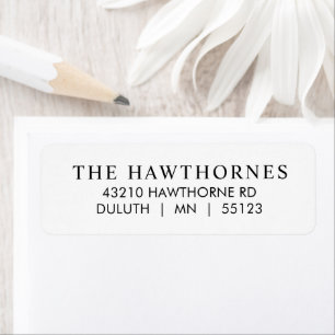 Classic Modern Minimal Return Address 