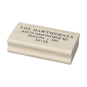 Classic Modern Minimal Return Address Rubber Stamp