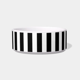 Classic Modern Minimal Striped Black and White Bowl