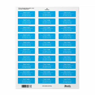 Classic Modern Minimalist Sky Blue Name Address