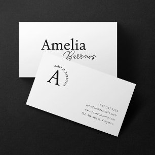 Classic & Modern Monogram Intial Letter  Business Card
