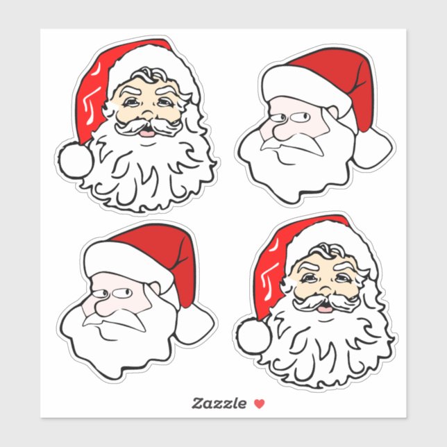 Classic & Modern Santa Faces (Sheet)