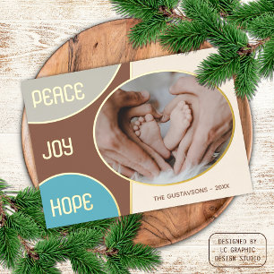 Classic Modern Seasons Greetings Gold Foil Holiday