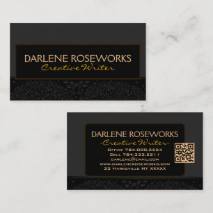Classic Modern Simple Black Gold Business Card