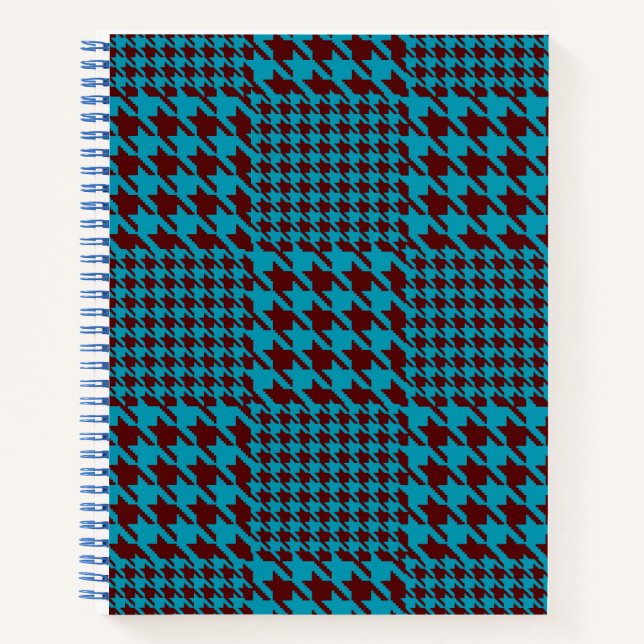 Classic Modern Tatan Plaid Blue & Brown   Notebook (Front)
