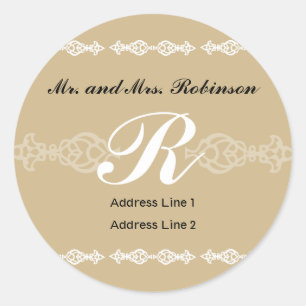 Classic Monogram Address Label 2