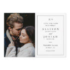 Classic Monogram Black and White Wedding Photo