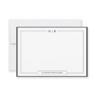 Classic Monogram Black Border Stationery