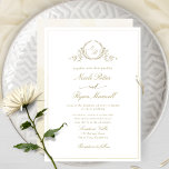 Classic Monogram Champagne Watercolor Wedding Invitation<br><div class="desc">Delight friends and family with this elegant wedding invitation showcasing exquisite fine hand drawn leafy botanical monogram with bride and groom's initials. Front invitation trimmed with thin champagne cream hues watercolor frame, while invitation's back featuring beautiful watercolor wash in champagne, cream, ivory, buttercream and beige hues. Clean and simple design...</div>