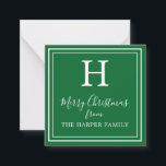 Classic Monogram Christmas Gift Enclosure Cards<br><div class="desc">PreppyPrint.com - Celebrate Christmas in style! Add your personalised touch to these gift enclosure cards. Transfer this design onto the products of your choice too! Please visit my designer store,  PreppyPrint.com,  for coordinating items.</div>