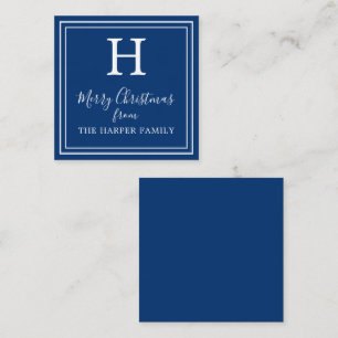 Classic Monogram Christmas Gift Enclosure Cards