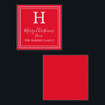 Classic Monogram Christmas Gift Enclosure Cards<br><div class="desc">PreppyPrint.com - Celebrate Christmas in style! Add your personalised touch to these gift enclosure cards. Transfer this design onto the products of your choice too! Please visit my designer store,  PreppyPrint.com,  for coordinating items.</div>