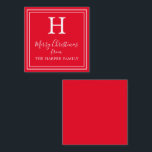 Classic Monogram Christmas Gift Enclosure Cards<br><div class="desc">PreppyPrint.com - Celebrate Christmas in style! Add your personalised touch to these gift enclosure cards. Transfer this design onto the products of your choice too! Please visit my designer store,  PreppyPrint.com,  for coordinating items.</div>