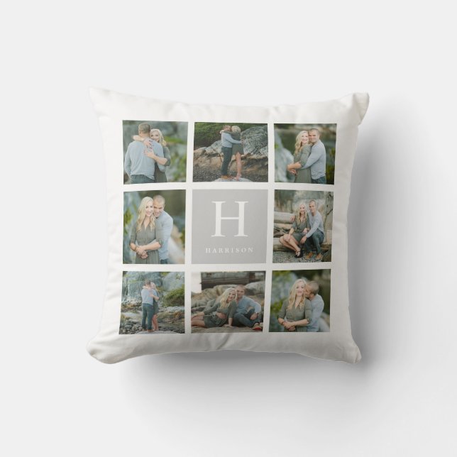 Classic Monogram Collage Cushion (Front)