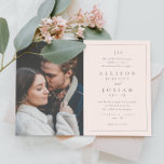 Classic Monogram Elegant Photo Wedding Invitation<br><div class="desc">This Classic Monogram Elegant Photo Wedding Invitation features a simple frame,  customisable text and portrait photo. Click the Edit button to customise this design.</div>