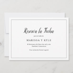 Classic Monogram Elegant Spanish Wedding Save The Date