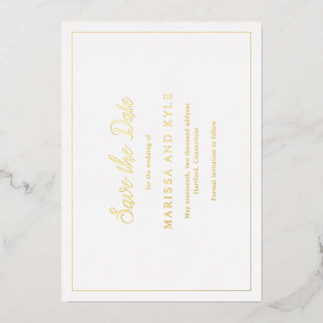 Classic Monogram Elegant Wedding Save The Date (Front)