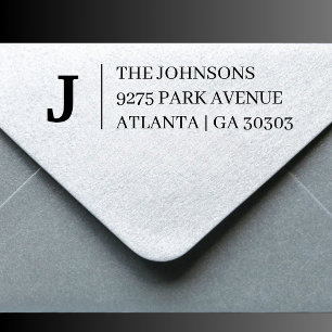 Classic Monogram Envelope Return Address Stamp
