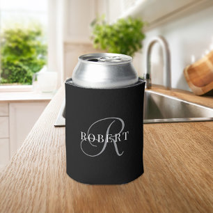 Classic Monogram Initial Name Can Cooler