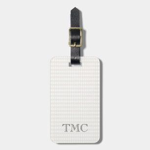 Classic Monogram INITIALS Harlequin Diamond Chic Luggage Tag