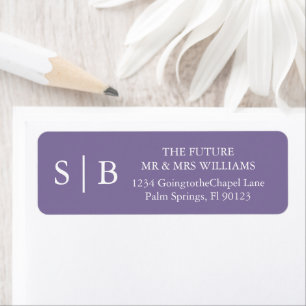 Classic Monogram Lavender Return Address