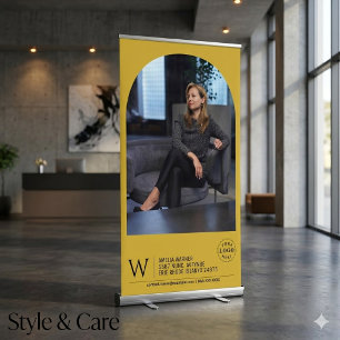 Classic Monogram Name Address Custom Photo Banner