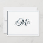 Classic Monogram Navy & White Flourish Script 