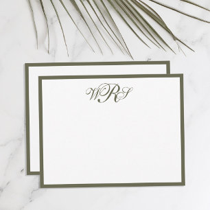 Classic Monogram Olive Green Card