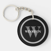 Classic Monogram: Personalised Black, White, and G