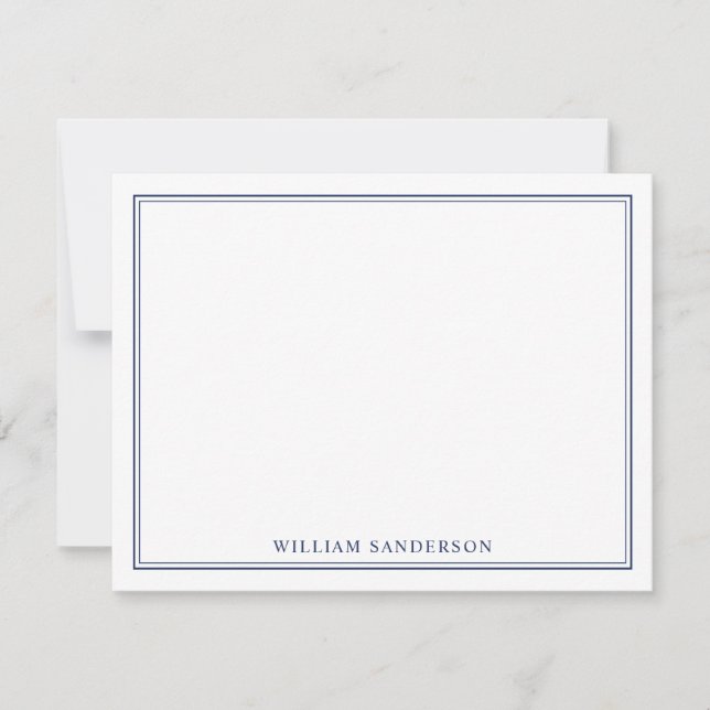 Classic Monogram Personalised Note Card (Front)