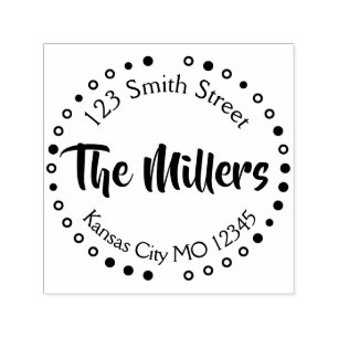 Classic Monogram Return Address Self-inking Stamp