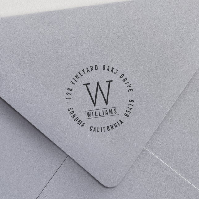 Classic Monogram Return Address Self-inking Stamp (Creator Uploaded)