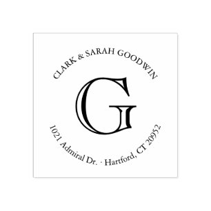 Classic Monogram Return Address Stamp