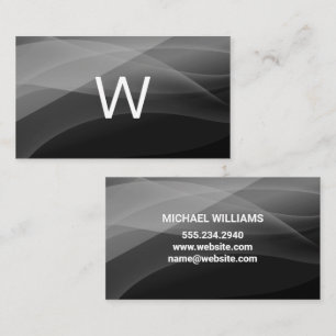 Classic Monogram Shades of Black Business Card