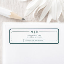 Classic Monogram Smoke Green Border Address