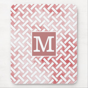 Classic Monogram Smokey Red Loose Weave II Mouse Pad