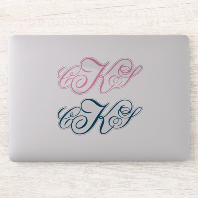 Classic Monogram Stickers | Initial Labels (Computer)