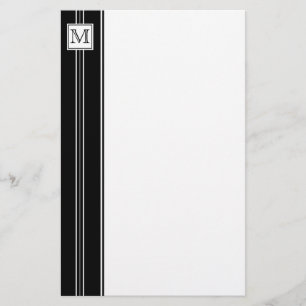 Classic Monogram Striped Stationery