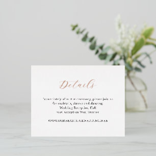 Classic Monogram Wedding Foil Enclosure Card