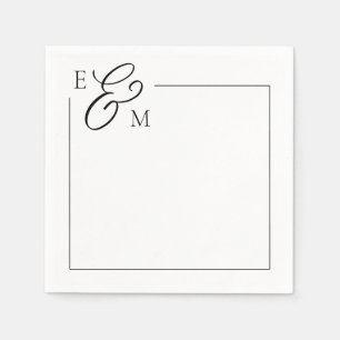 Classic Monogram Wedding Napkin
