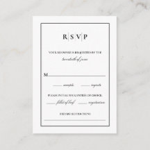 Classic Monogram Wedding RSVP