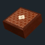 Classic Monogrammed Brown Jewellery Box<br><div class="desc">The design is from original art.</div>