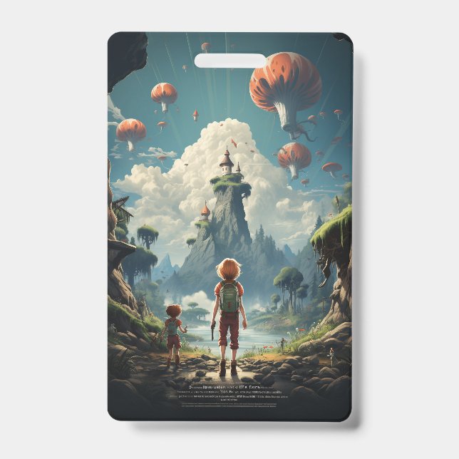 Classic monster cartoon ID badge (Front)