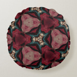 Classic Moroccan Geometric Decorative Patterns Round Cushion