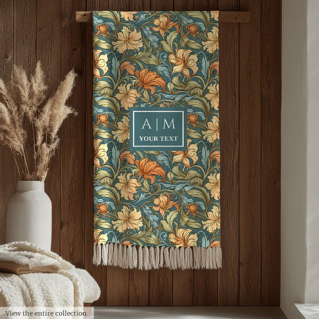 Classic Morris inspired pastel botanical blanket (Classic Morris inspired pastel botanical blanket)