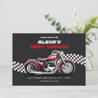 Classic motorbike baby shower